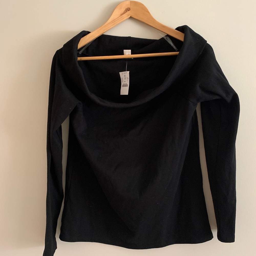 Off the shoulder black top